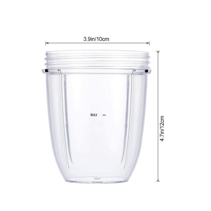 VGEFC Blender Cups for Nutribullet Blender, Blender Replacement Parts 18OZ Cups with 2 Flip Top To Go Lids and 2 Rubber Gaskets Compatible with Nutri Bullet 600W/900W Blenders (2 PCS) - Image 4